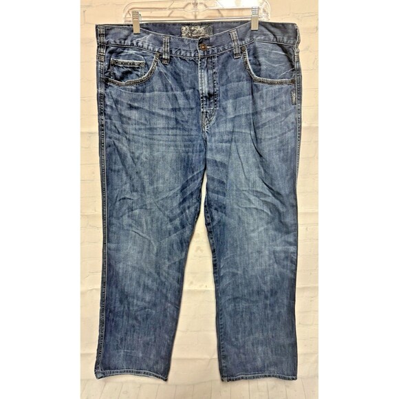 Silver Jeans Co Grayson Heritage Series Mens 38x30 Distressed Bootcut Denim - Picture 1 of 6